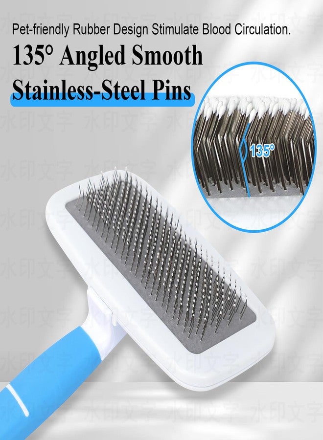 KEUYE French Bulldog Brush,Skin Friendly Effectively Tackle Shedding,Essential French Bulldog Accessory for Your Pets,Blue - Image 3